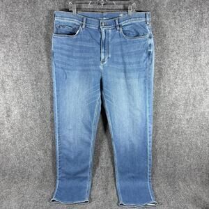 Faherty Stretch Terry Indigo 5-Pocket Pants 42x34 (Fits 40x33) Ocean Wash Jeans